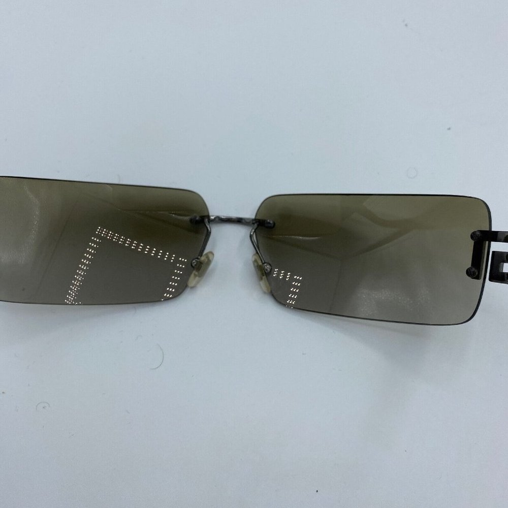 Versace Rimless Sunglasses Vintage Tortoiseshell Diamante MOD 2017-B 1001/13 y2k - Picture 6 of 16